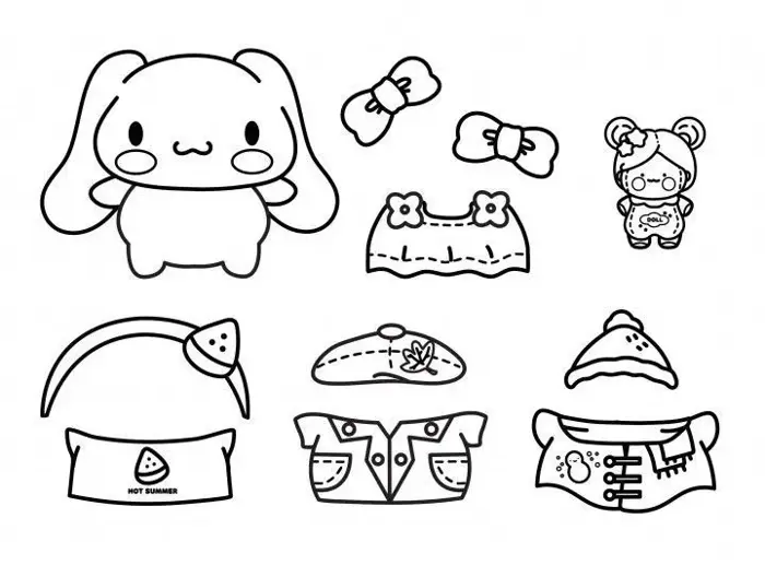 Story » Cách tô màu và trang trí búp bê giấy Cinnamoroll kèm phụ kiện siêu  xinh cho bé 3 tuổi