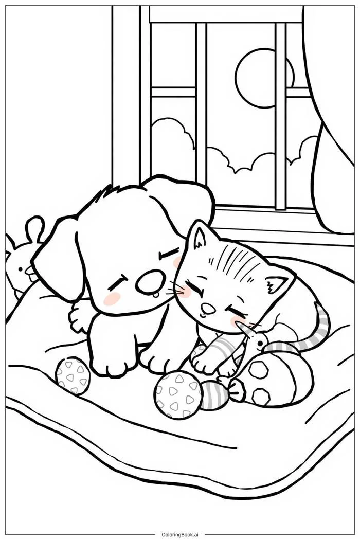 53 trang tô màu cún con (PDF và PNG miễn phí)