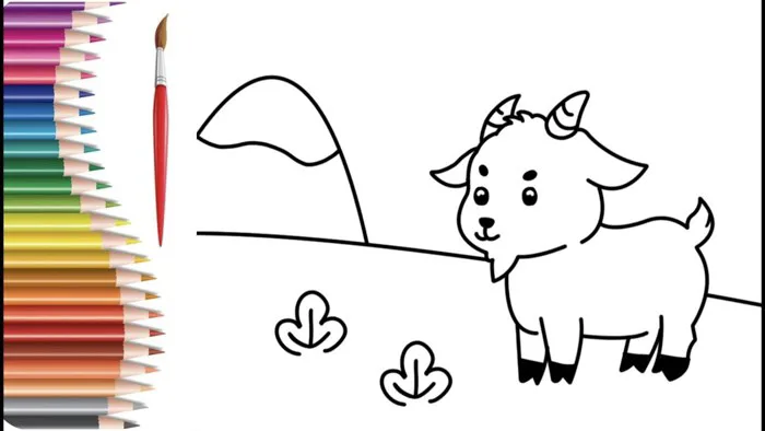 Cách Vẽ Con Dê và Tô màu Con Dê - How To Draw and Color a Goat #224
