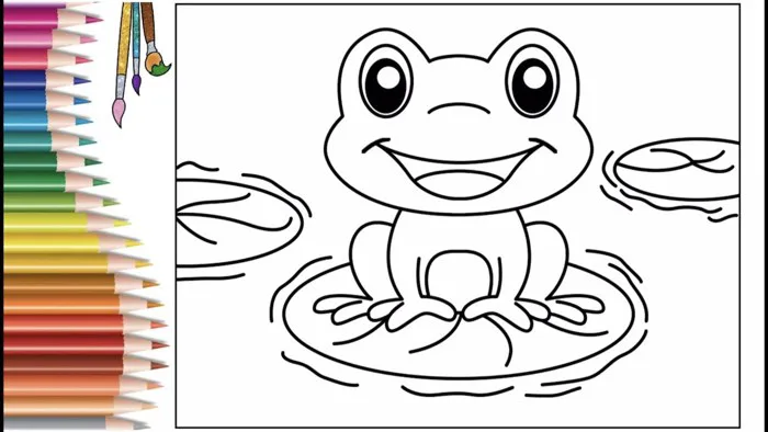 Con Ếch, Cách vẽ con Ếch đẹp, tô màu con Ếch - frog, How to Draw and Color  a frog #238