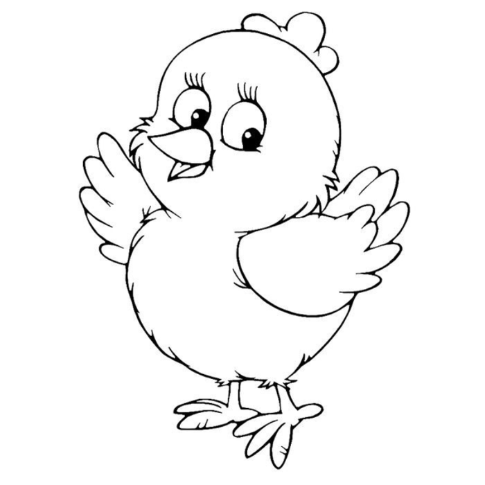 Tranh Tô Màu Con Gà Con - Sự Đáng Yêu Khó Cưỡng - Tô màu trực tuyến
