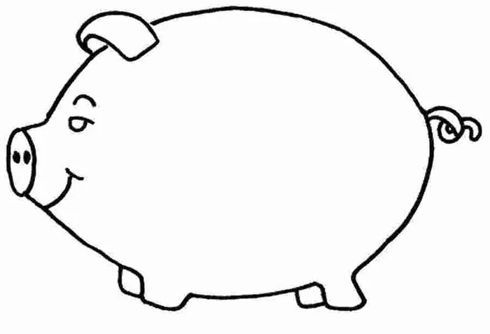 Tranh tô màu hình chú heo ngộ nghĩnh Tranh tô màu hình chú heo ngộ nghĩnh