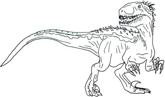 Tô màu indoraptor đáng sợ - Trang Tô Màu Cho Bé