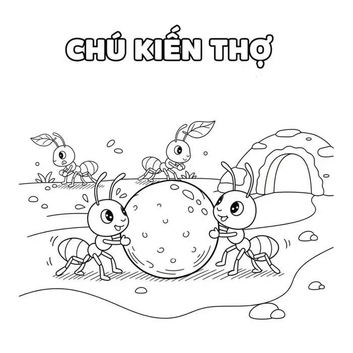Bộ sưu tập tranh tô màu con kiến ngộ nghĩnh giúp bé sáng tạo mỗi ngày