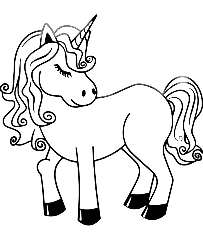 Tải trọn bộ Tranh Tô Màu Unicorn, Con Kỳ Lân cho bé tập tô - Hoài An Shop