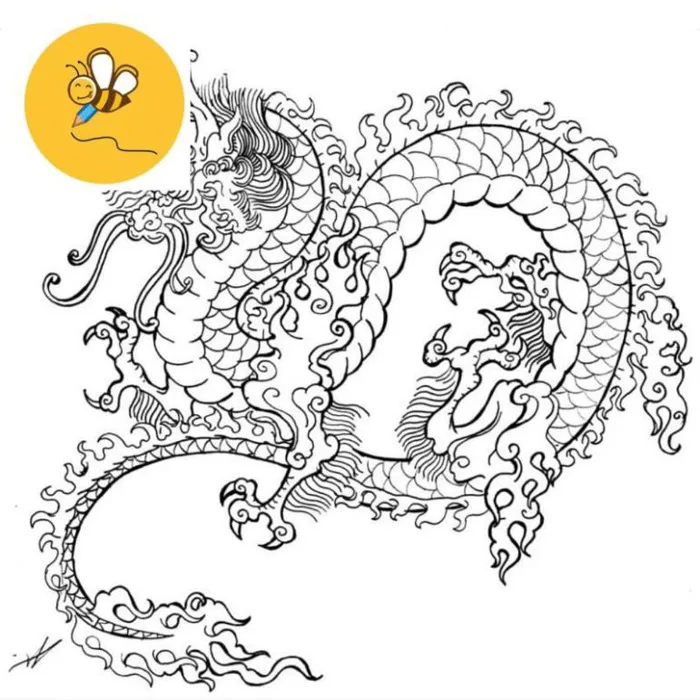 Rồng Dragon - Set 20 Tờ Tranh Tô Màu A4 A5 Dành Cho Màu Sáp, Màu Chì -  MANGA ANIME COMIC tô màu | Shopee Việt Nam
