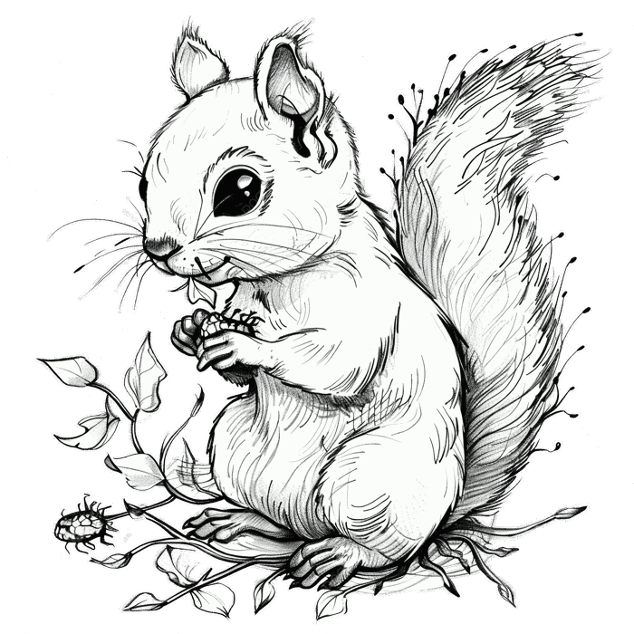 Hình ảnh Tranh Tô Màu Con Sóc Dễ Thương PNG , Clip Nghệ Thuật Sóc, Sóc, Dễ  Thương PNG trong suốt và Vector để tải xuống miễn phí