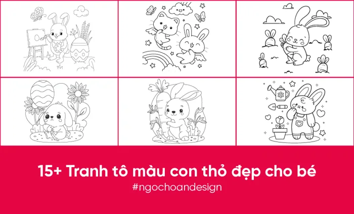 15+ Tranh tô màu con thỏ đẹp cho bé 2025
