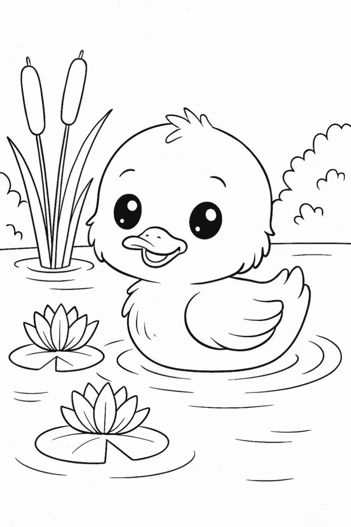 100+ Tranh Tô Màu Con Vịt Đáng Yêu Cho Bé, Tải Miễn Phí