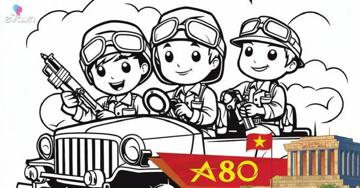 Tranh tô màu các chú công an, bộ đội, nét đẹp hòa bình cho bé