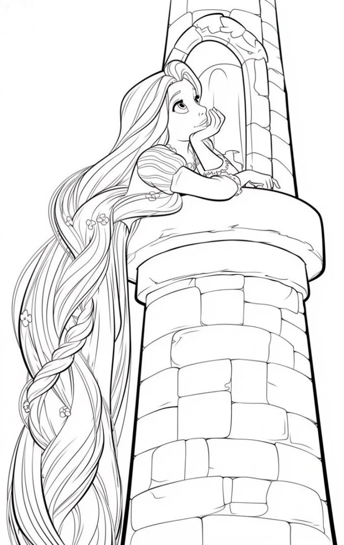 Bé khám phá mê cung màu sắc cùng tranh tô màu nàng công chúa tóc dài  Rapunzel