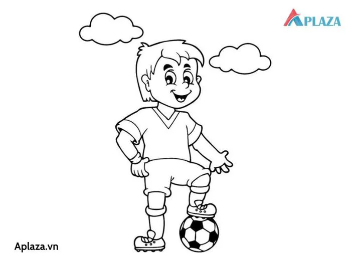 Bộ tranh tô màu Cầu Thủ Bóng Đá cho bé thỏa sức sáng tạo