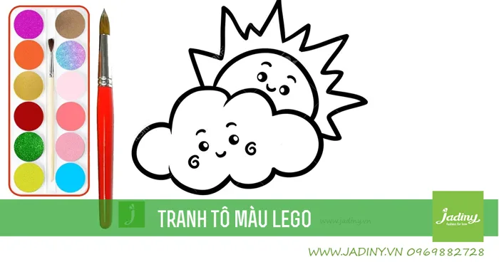 Tổng hợp tranh tô màu đám mây cho bé mầm non – Jadiny