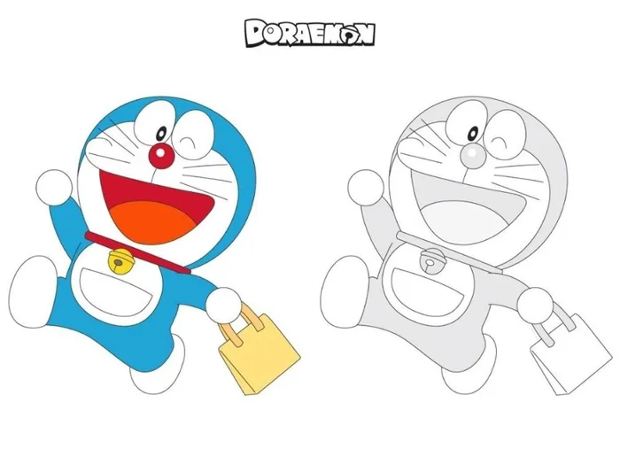 Tuyển tập tranh tô màu Doraemon đẹp, dễ thương cho bé tập tô