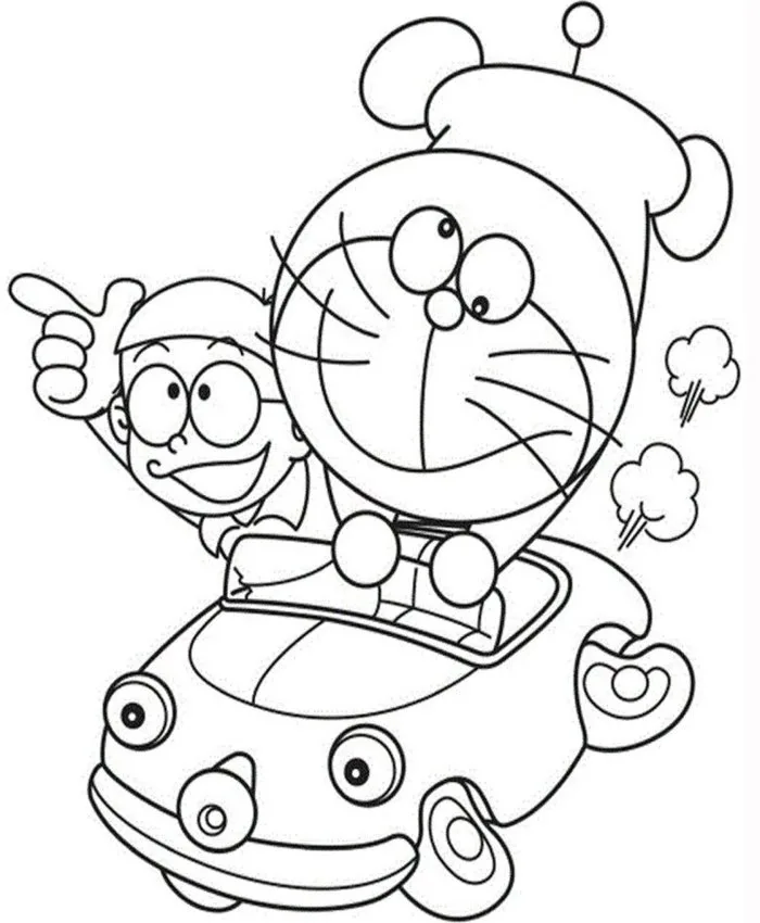 Tranh tô màu Doremon và Nobita, cách đơn giản giúp trẻ học về tình bạn và  biết yêu thương