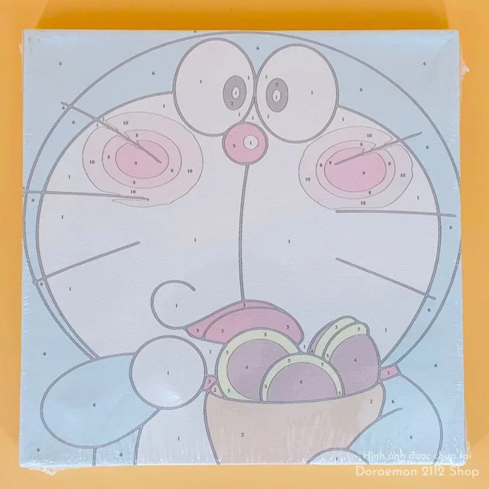 TRANH TÔ MÀU THEO SỐ DORAEMON 20X20cm sẵn khung và màu vẽ – Doraemon 2112  Shop