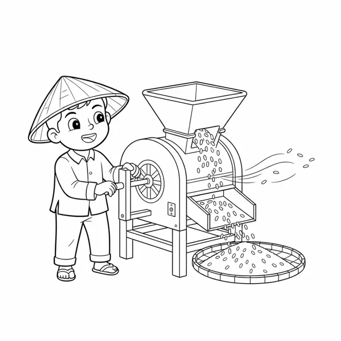 Bộ sưu tập tranh tô màu dụng cụ nghề nông giúp bé khám phá thế giới