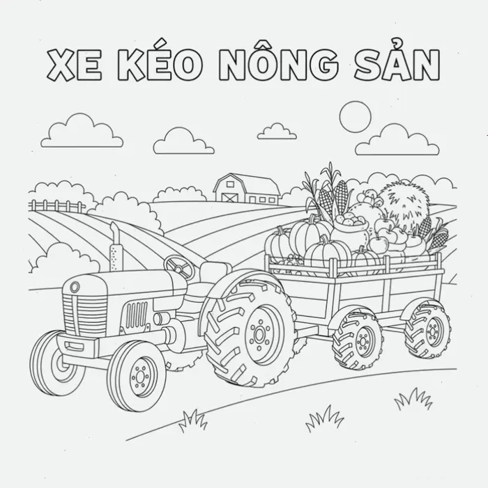Khám phá tranh tô màu dụng cụ nghề nông cho bé sáng tạo năm 2026