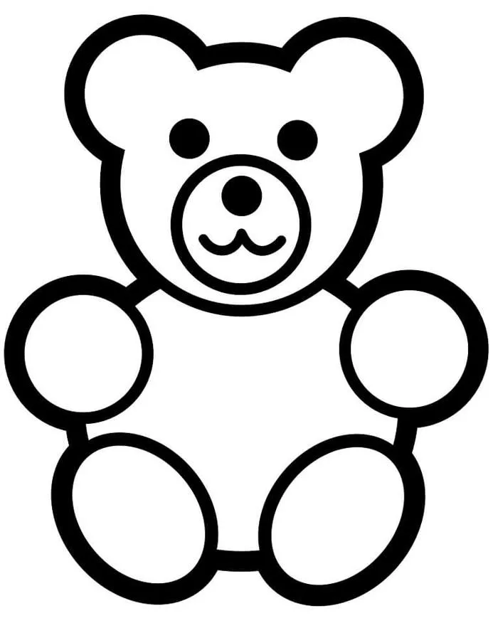 Tô Màu Gấu Teddy (Teddy Bear) - Tranh Tô Màu Cho Bé