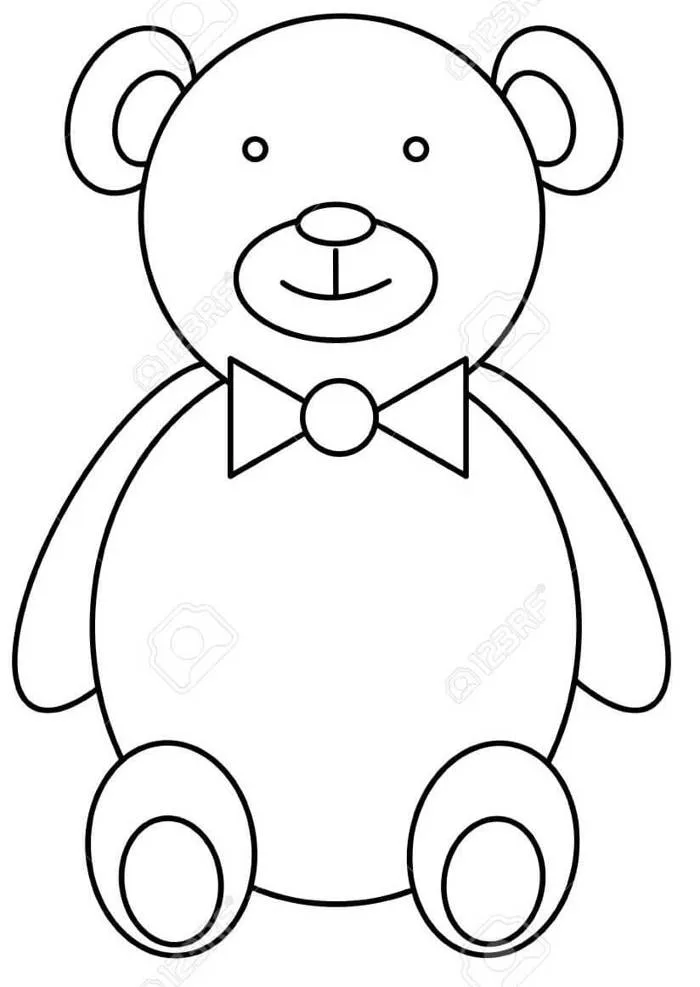 Tô màu Gấu Teddy Đáng Yêu - Trang Tô Màu Cho Bé