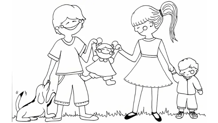 Tổng hợp tranh tô màu gia đình đẹp và ý nghĩa nhất hiện nay