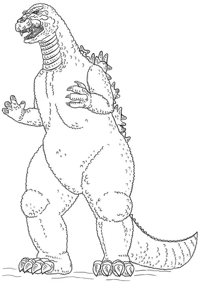 Tô màu Godzilla Cao Lớn - Trang Tô Màu Cho Bé