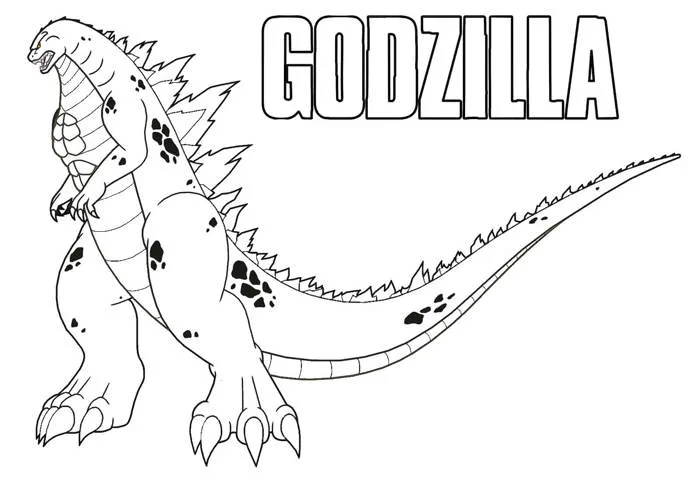 Tô màu Godzilla - Trang Tô Màu Cho Bé