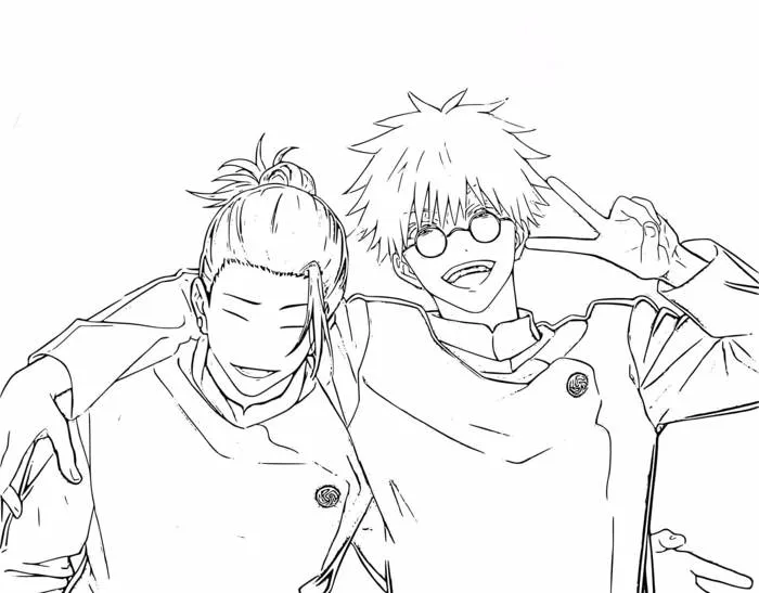 Tô màu Gojo Satoru trong Jujutsu Kaisen - Trang Tô Màu Cho Bé