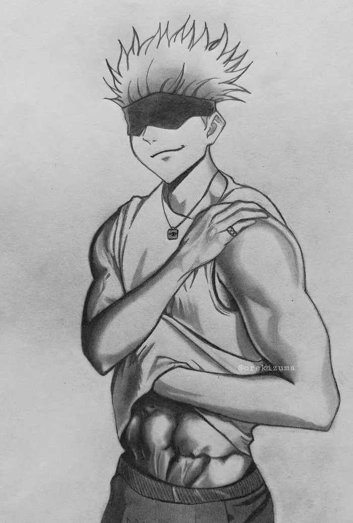 Tranh vẽ Gojo của mình : r/JuJutsuKaisen