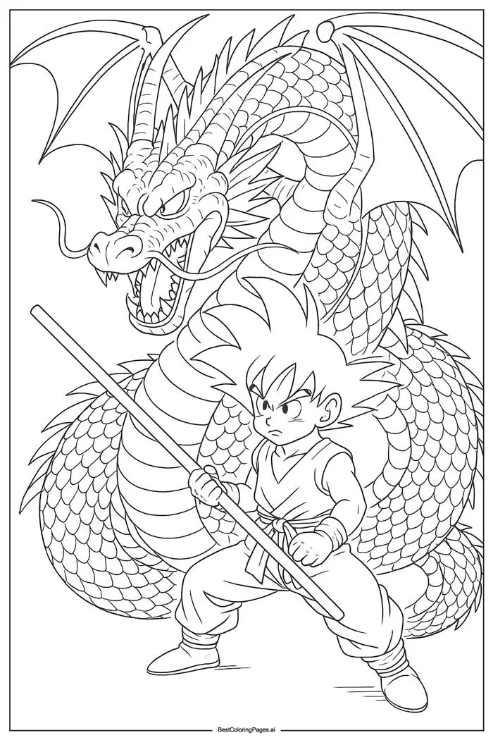 54 trang tô màu Tranh tô màu Goku (PDF và PNG miễn phí để in)