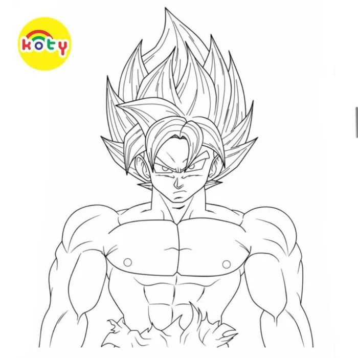 Tranh Tô Màu Son Goku Saiyan - Bộ 10 Tờ Tranh Tô Màu A4 A5 Dành Cho Màu  Sáp, Màu Chì - TRANH TÔ MÀU KOTY TM2069 - Vetranhtomau.com