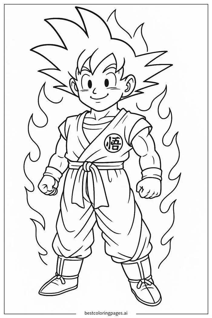 23 trang tô màu Tranh tô màu Bảy Viên Ngọc Rồng Goku (PDF và PNG miễn phí  để in)