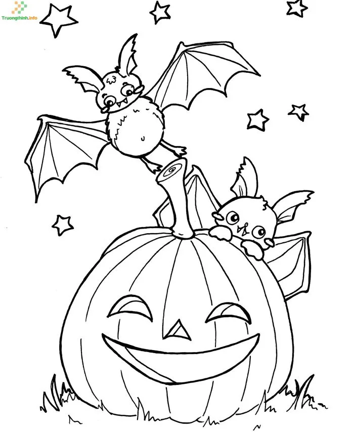 1️⃣】 Tranh tô màu Halloween, hình Halloween tô màu cho bé đẹp nhất ™