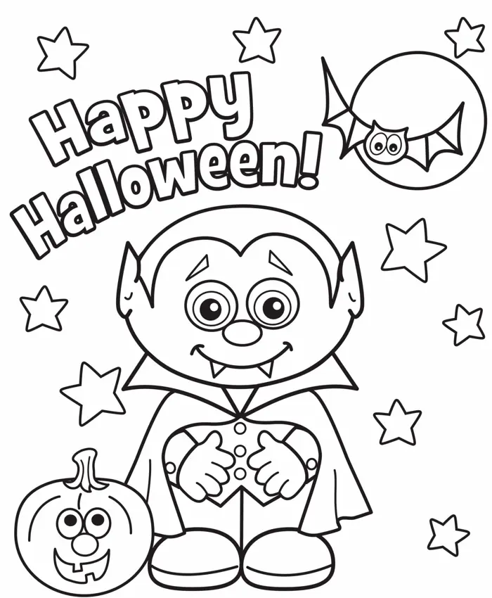 Bộ sưu tập tranh cho bé tập tô màu halloween ngộ nghĩnh và đáng yêu nhất