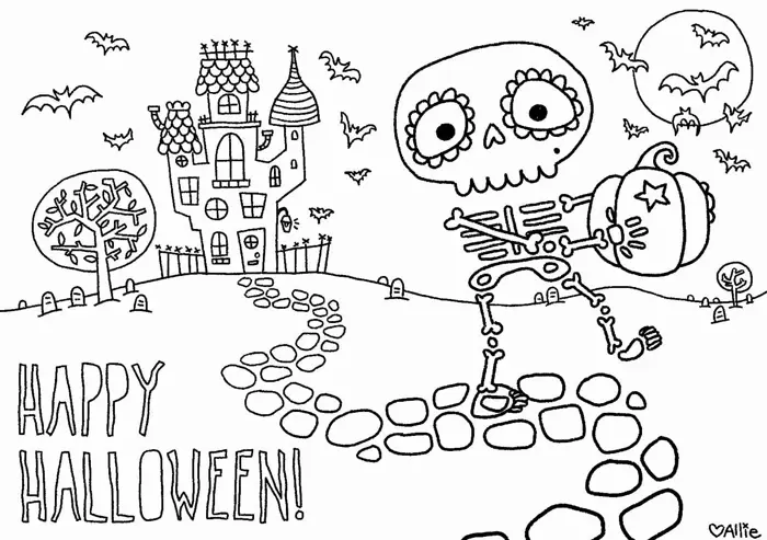 Bộ sưu tập tranh cho bé tập tô màu halloween ngộ nghĩnh và đáng yêu nhất