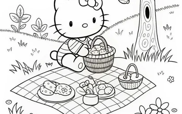 Tranh tô màu Hello Kitty - Người bạn nhỏ giúp bé yêu sáng tạo mỗi ngày