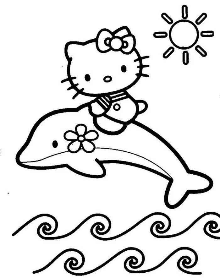 Tranh tô màu Hello Kitty đáng yêu, vui nhộn, đa dạng cho bé sáng tạo