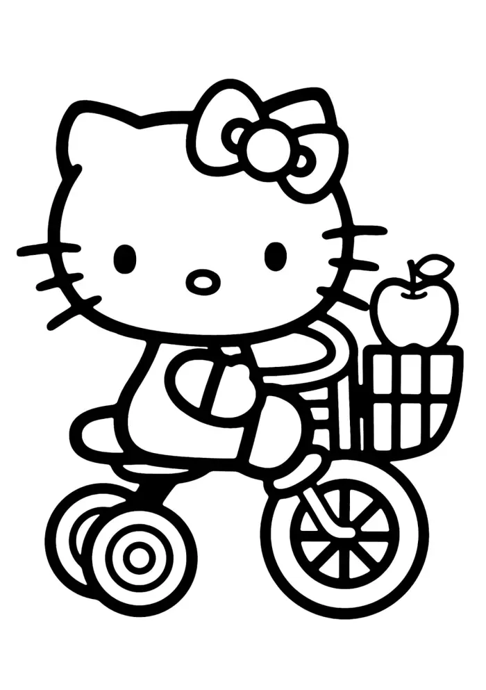 99+ Tuyển tập tranh tô màu Hello Kitty đơn giản cho bé