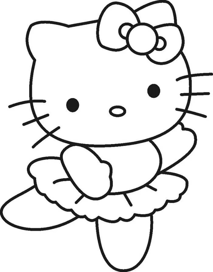 Tô màu Hello Kitty Múa Ba Lê - Trang Tô Màu Cho Bé