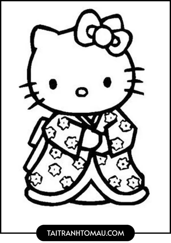 300+ Tranh Tô Màu Hello Kitty Cho Bé – Miễn Phí