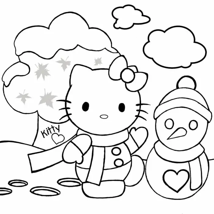 Bộ sưu tập tranh tô màu Hello Kitty dễ thương cho bé