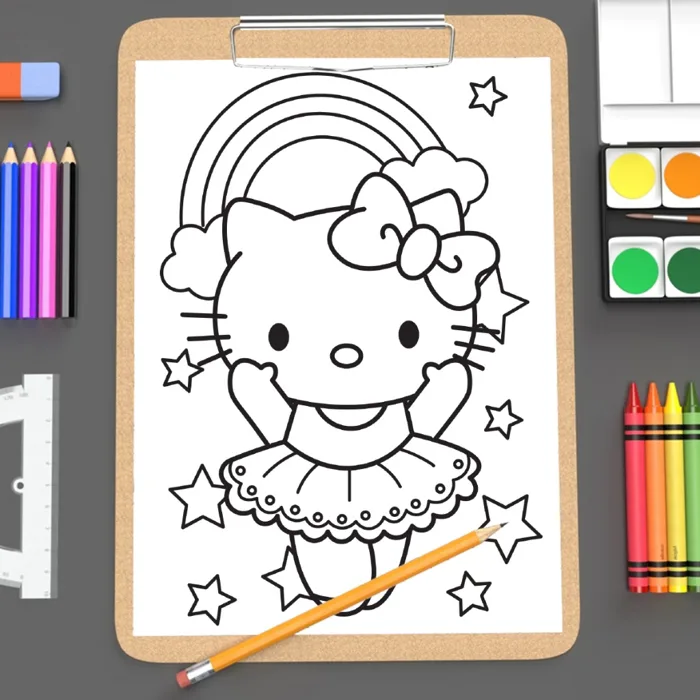 Bộ 50 Tờ Tranh Tô Màu Hello Kitty A4 Cho Bé (Không Trùng Hình) – Bé Học Tập  – Sáng Tạo – Giải Trí | Shopee Việt Nam