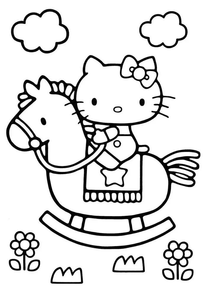 99+ Tuyển tập tranh tô màu Hello Kitty đơn giản cho bé