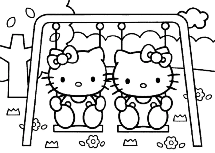 99+ Tuyển tập tranh tô màu Hello Kitty đơn giản cho bé