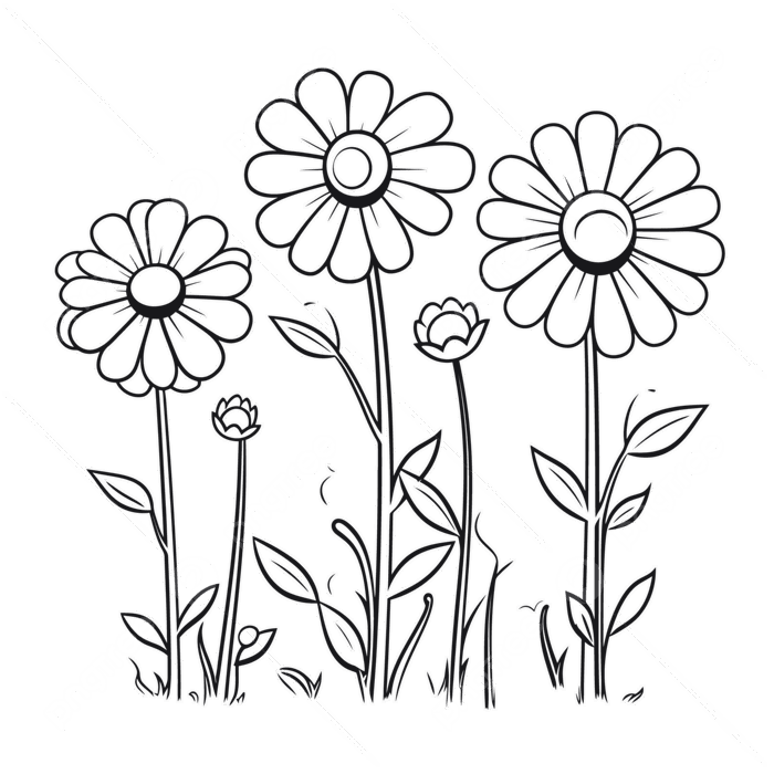 Hình ảnh Trang Tô Màu Hoa Cúc Có Thể In Phác Thảo Bản Vẽ Phác Thảo Vector  PNG , Vẽ Hoa Cúc, Bản Vẽ Cánh, Vẽ Nhẫn PNG và Vector với nền