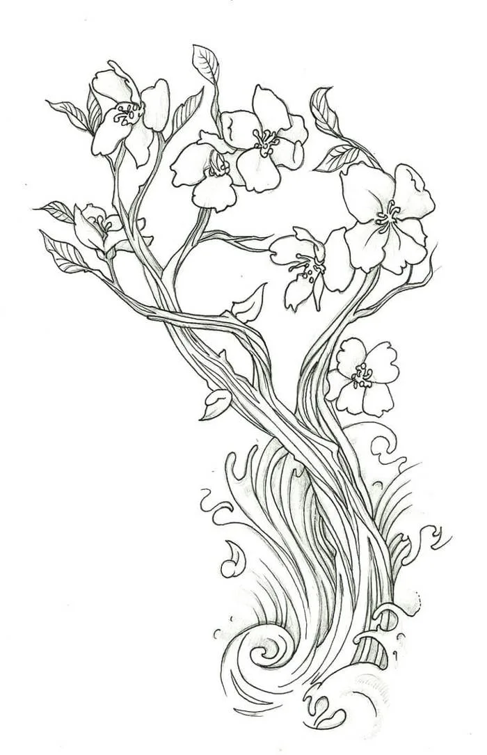 Tổng hợp 24+ mẫu tranh tô màu hoa đào, hoa mai bé nào cũng mê tít