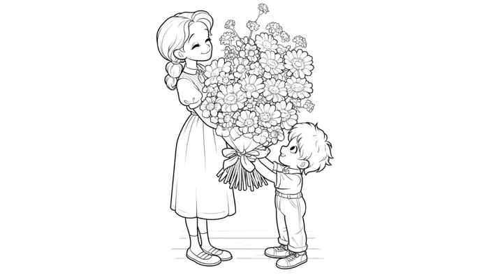 100+ mẫu tranh tô màu ngày 20/10 ý nghĩa và đơn giản