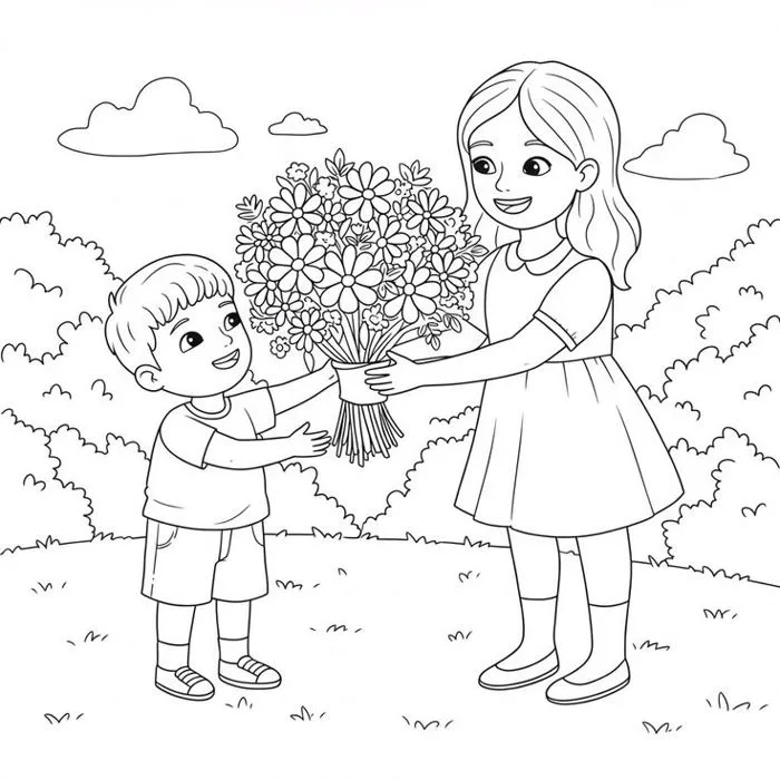 20+ mẫu tranh tô màu tặng mẹ 8/3 và 20/10 đẹp, ý nghĩa nhất