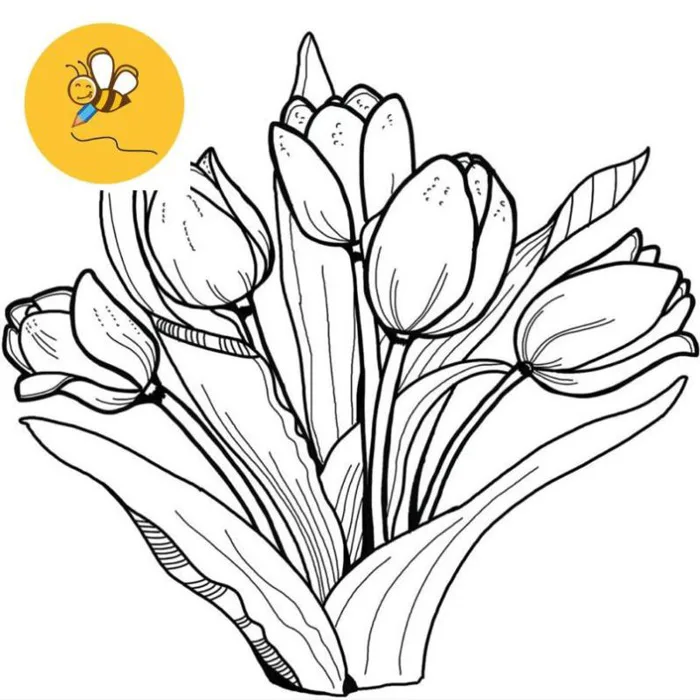 Tranh Tô Màu Hoa Tulip - Bộ 20 Tờ Tranh Tô Màu A4 A5 Dành Cho Màu Sáp, Màu  Chì - TRANH TÔ MÀU | Shopee Việt Nam