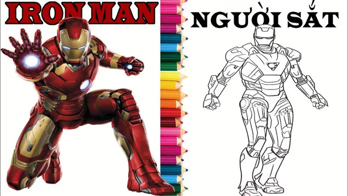 Tô màu Người Sắt - Iron-Man Coloring || How to Color Iron-Man Coloring